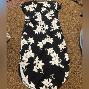 black and white flower dress